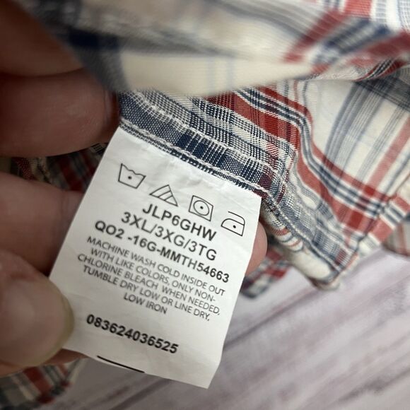 Wrangler Jeans Co 3XL Plaid Cotton Casual Shirt Pearl Snap L/S Western Cowboy - Picture 7 of 10